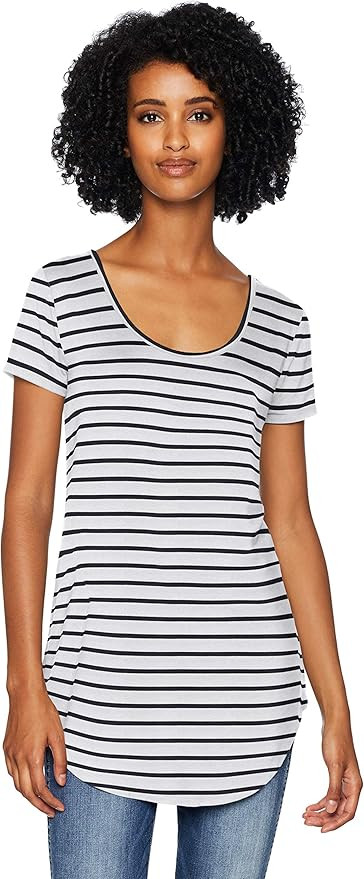 Daily Ritual Women's Jersey Short-Sleeve Scoop-Neck Longline T-Shirt | Amazon (CA)