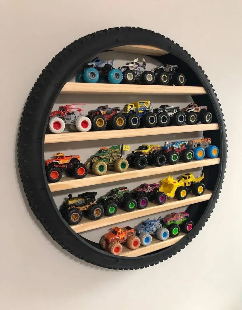 LED Tire Car Display Shelf: Kids Room Decor, Hot Wheels Storage - Etsy | Etsy (Global)