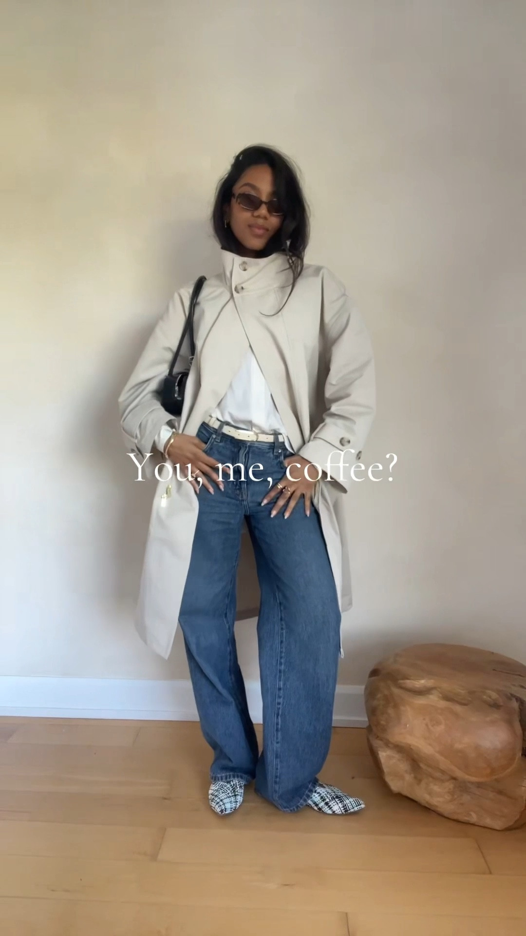 Jacket-size s/m
Top- size small
Jeans- size 26


Spring outfit | casual spring outfit | trench coat | oversized trench coat | baggy jeans | dynamite Sydney jeans | dynamite jeans | call it spring flats | pointed toe flats | tortoise shell 90s sunglasses | smythe poet blouse | button up  blouse | oak + fort top handle shoulder bag | long bag

#LTKShoeCrush #LTKSeasonal