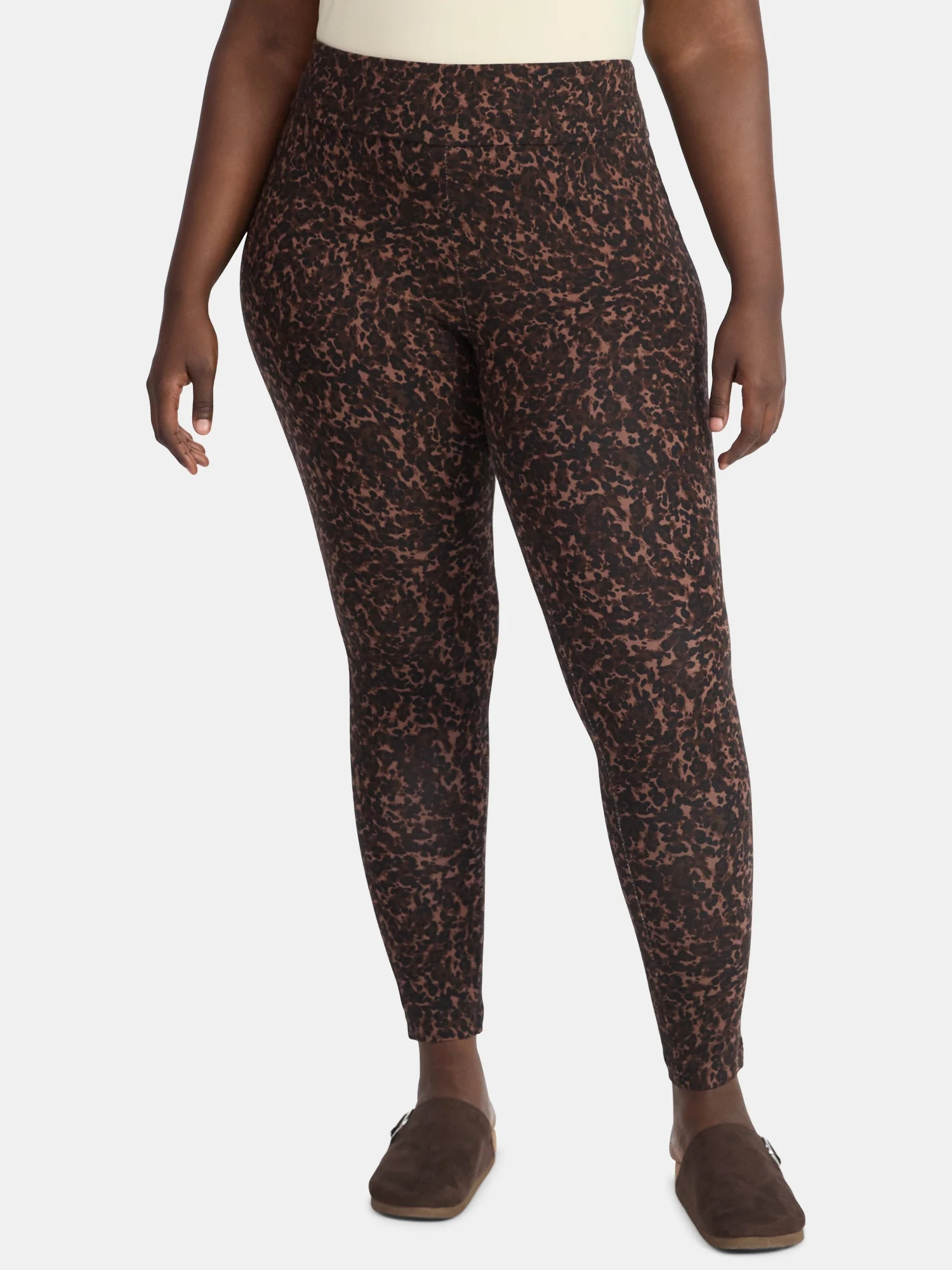 Terra & Sky Women's Plus High Waist Ankle Length Leggings, 27" Inseam, Sizes 0X-5X - Walmart.com | Walmart (US)