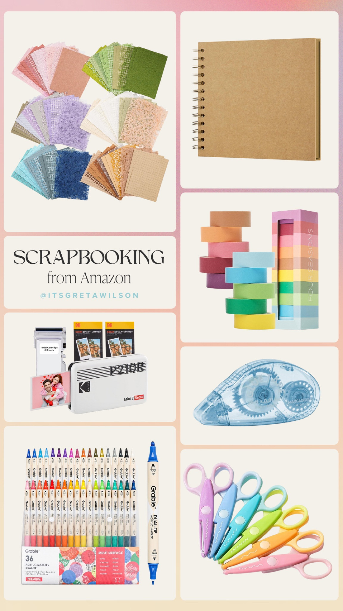 Scrapbooking essentials from Amazon ✨