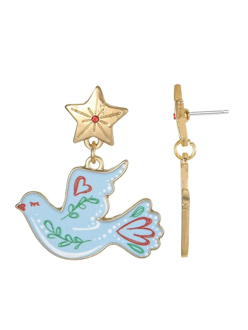 Holiday Time Blue Dove Earrings, 1 Pair | Walmart (US)