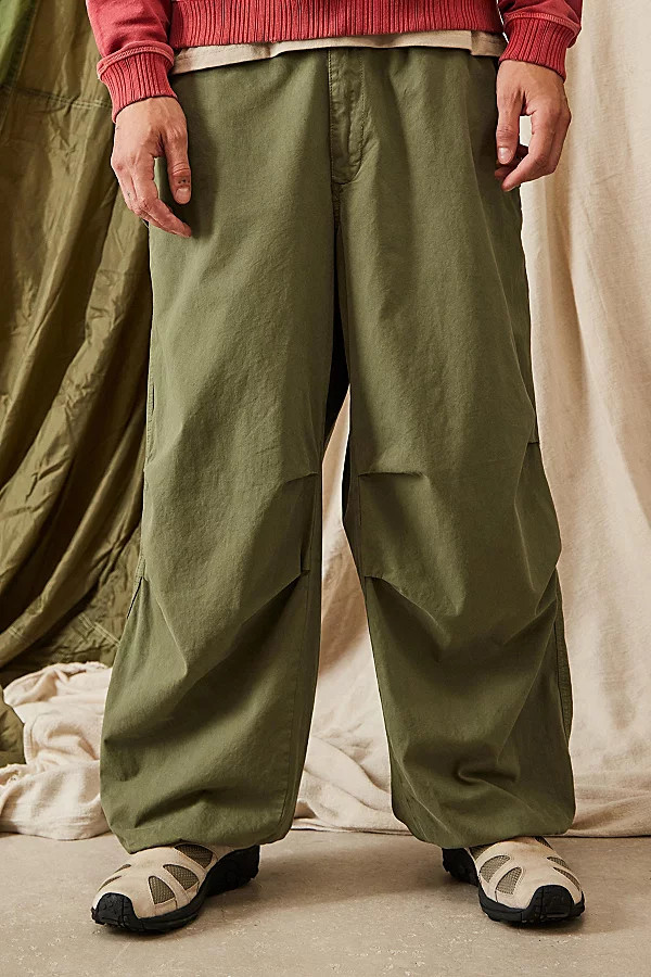 BDG Khaki Baggy Tech Pants | Urban Outfitters (US and RoW)