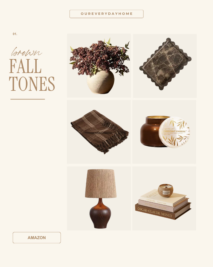 Fall is here and these are some of our favorite trending brown tones! #homedecor #falldecor  

 #LTKSeasonal #LTKHome #LTKSaleAlert