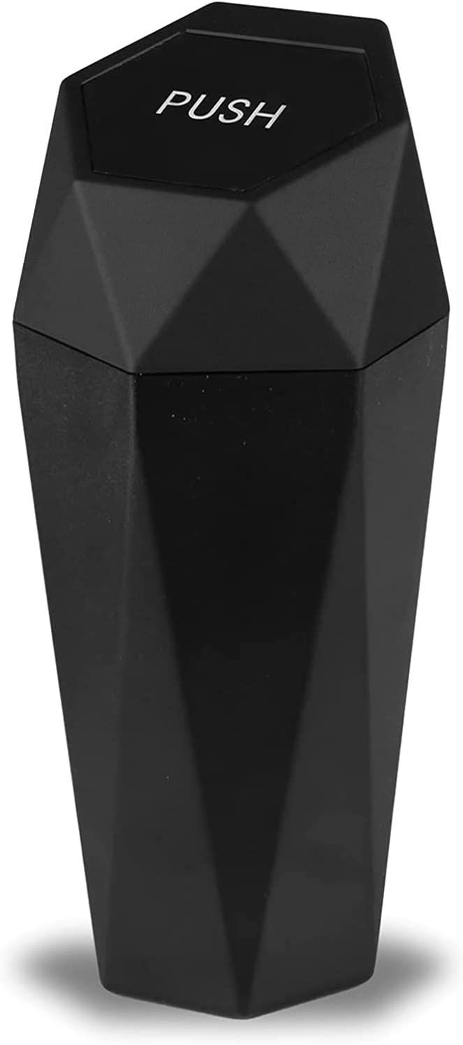JUSTTOP Car Trash Can with Lid, Diamond Design Small Automatic Portable Trash Can, Easy to Clean,... | Amazon (US)
