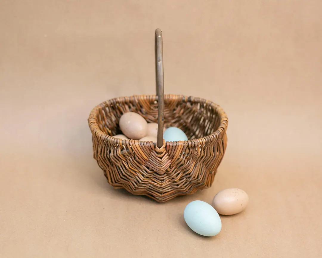 Woven Willow Basket | Rustic Easter Basket, Boho Home Decor | Etsy (US)