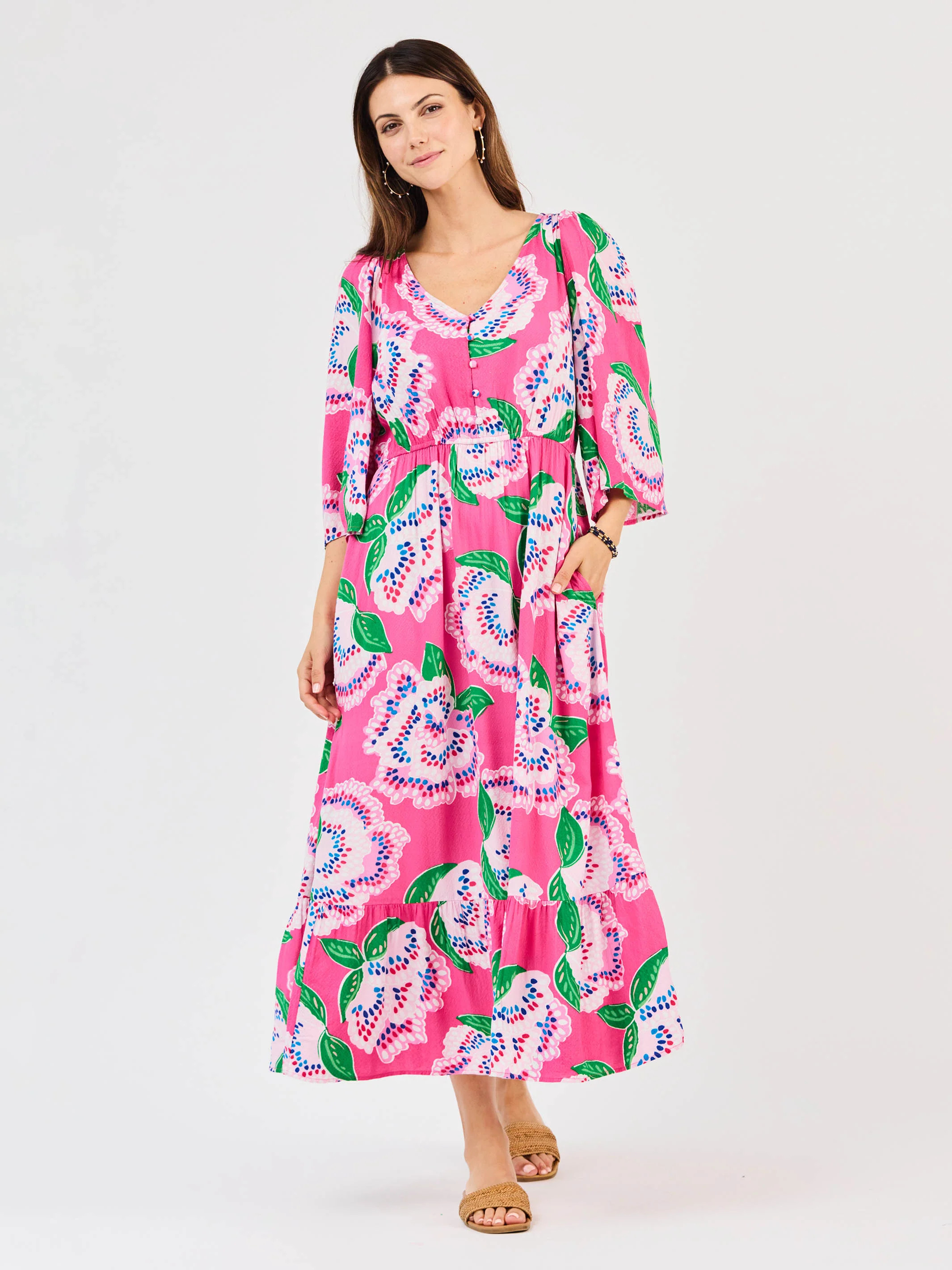FINAL SALE - Melissa Dress | Petal Tango Pink | Mary Square