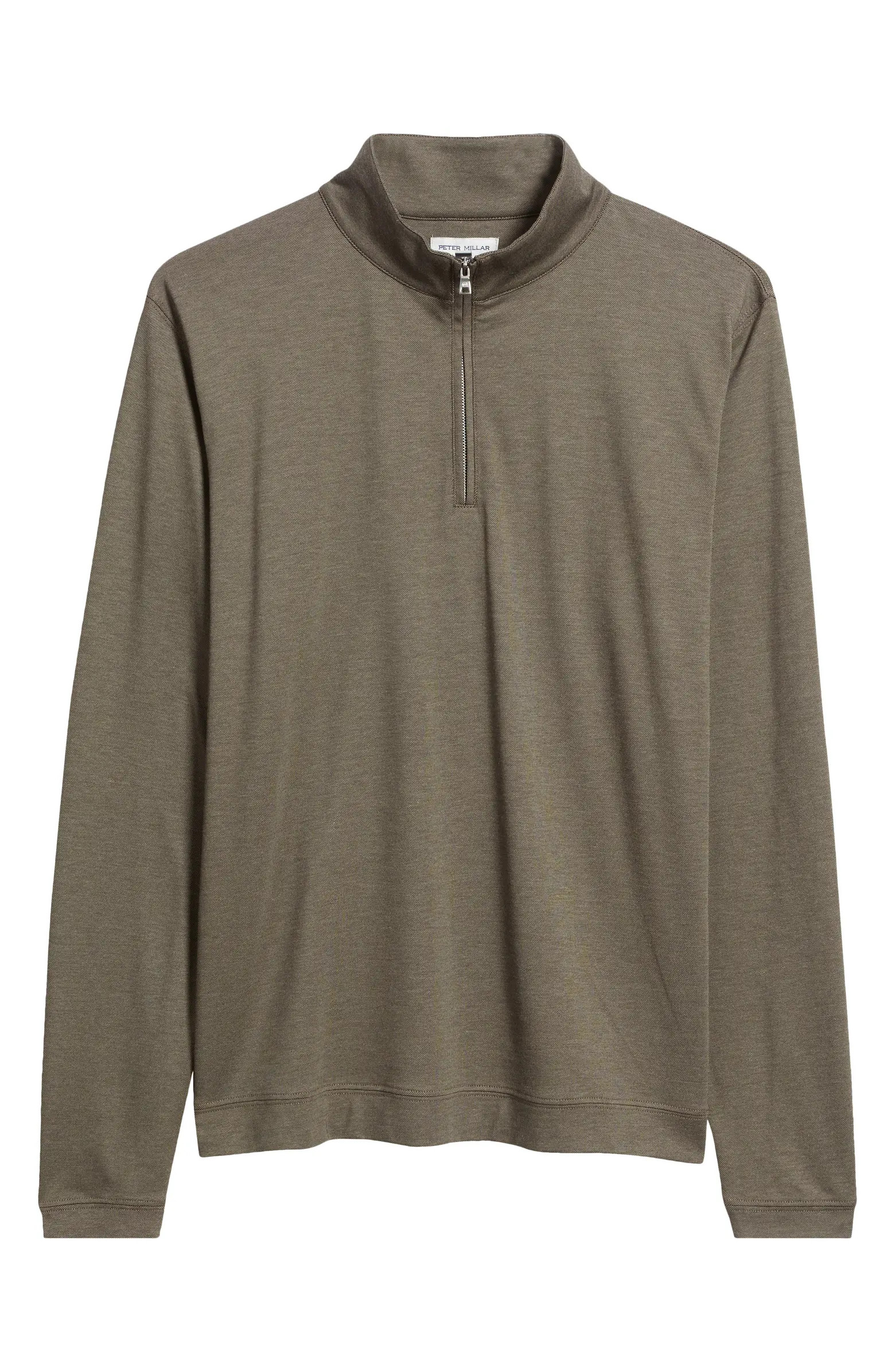 Pima Cotton & Modal Blend Piqué Quarter Zip Pullover | Nordstrom
