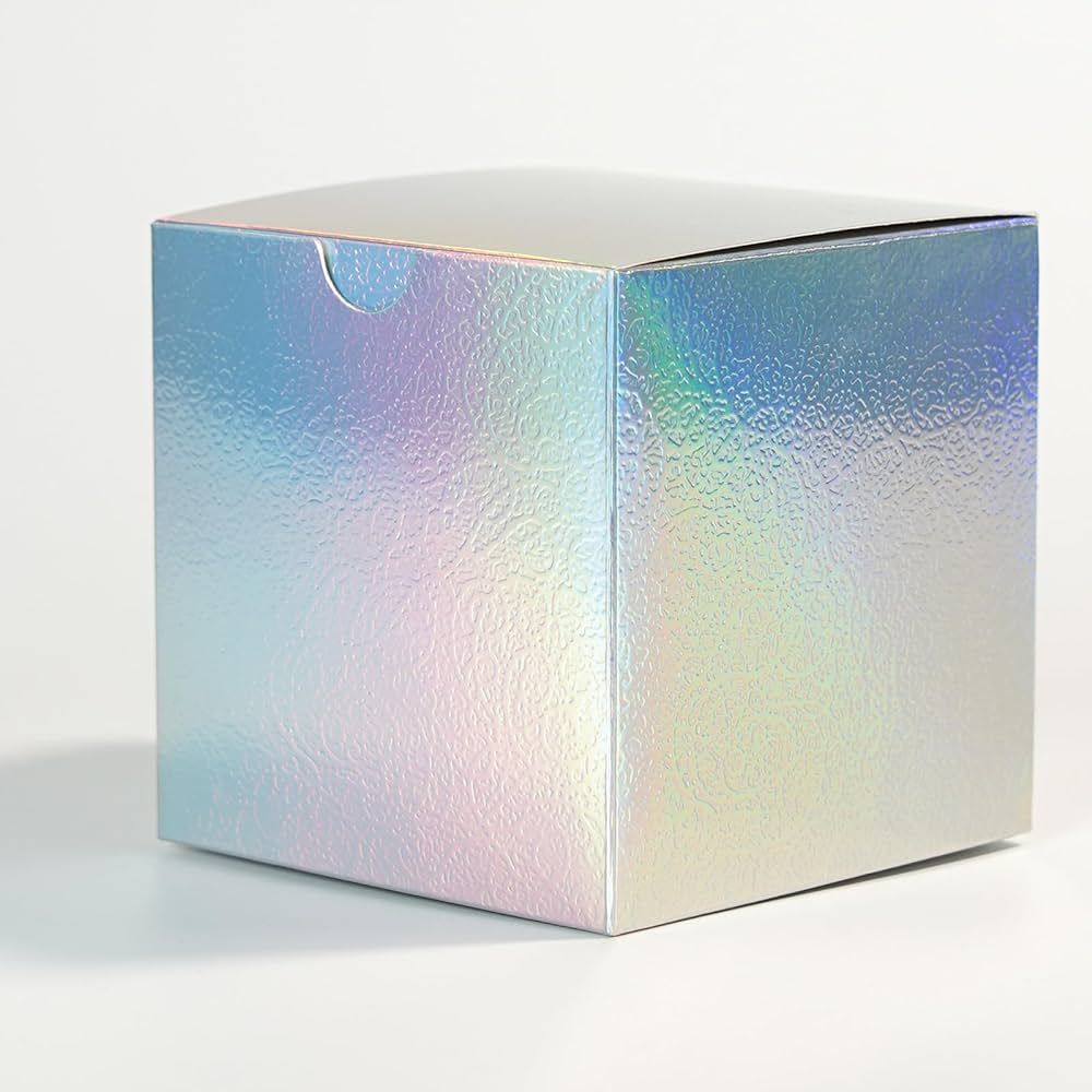 4x4x4 Iridescent Gift Boxes 30 Pcs, Glossy Gift Boxes Candy Treat Boxes Favor Boxes, Small Gift B... | Amazon (US)