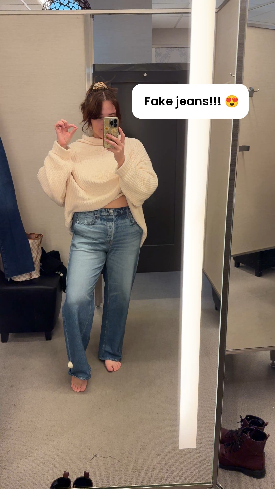 Sweatpants jeans? Yes please!!! These run kind of large. I sized down 1 to a medium. I also linked the gap sweatpants jeans. I tried them on but didn’t like the fit on me.

#LTKootd #LTKSeasonal #LTKMidsize