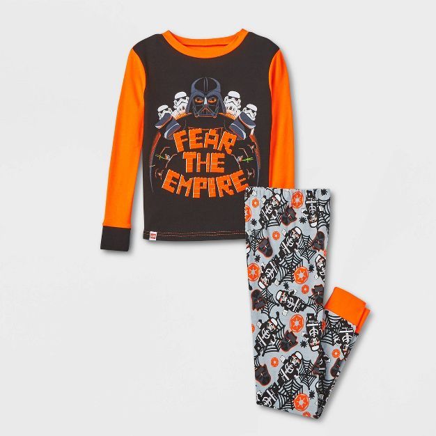 Boys' LEGO Star Wars Halloween 2pc Pajama Set - Black/Orange/Gray | Target