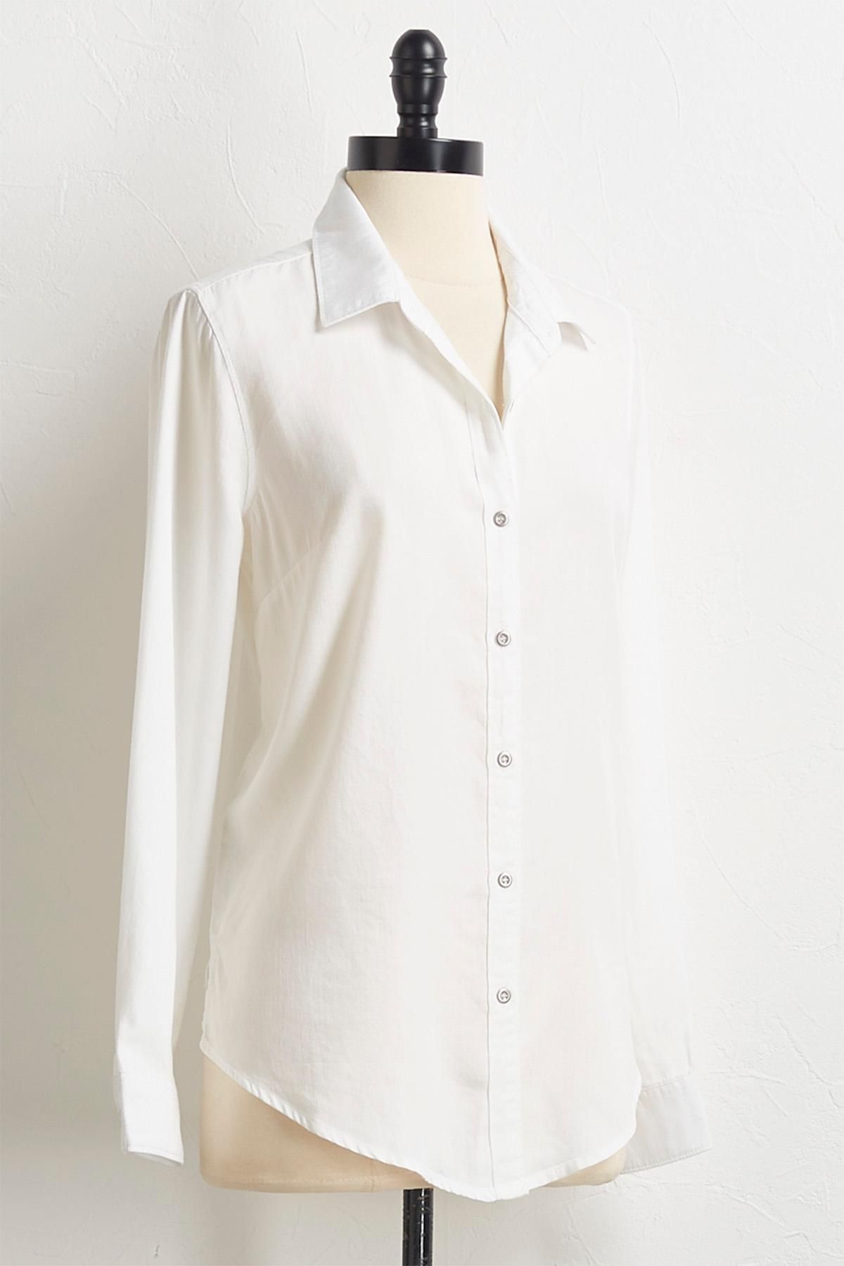 white button down shirt | Versona