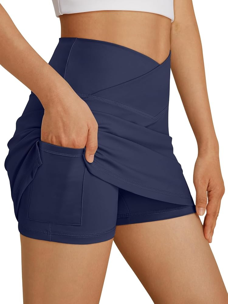AUTOMET Womens Tennis Skirts with Shorts Underneath Mini Athletic Golf Skorts 2025 Workout Summer... | Amazon (US)