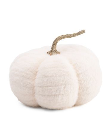 9.5in Faux Fur Pumpkin | Marshalls