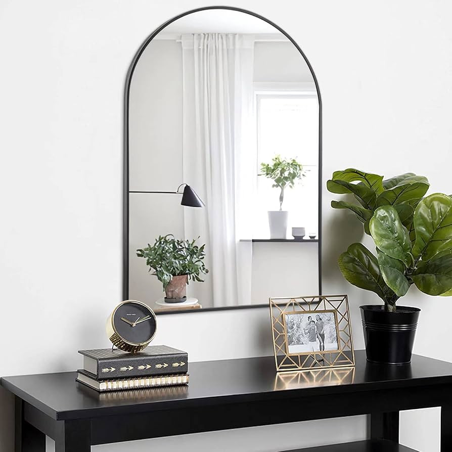 NeuType Arched Wall Mirror for Living Room, Bedroom, Bathroom, Washroom, Hanging or Leaning Again... | Amazon (US)