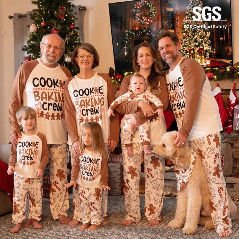 PatPat Christmas Pajamas 2 Piece Women Pjs Sets Family Matching Cute Gingerbread Man Prints Long ... | Walmart (US)