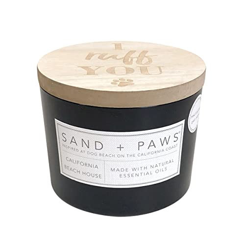 Sand + Paws Scented Candle - California Beach House–Luxurious Air Freshening Jar Candles Neutralize pet Odors and Enhance Home décor – 100% Cotton Lead-Free Wicks - 12oz | Amazon (US)