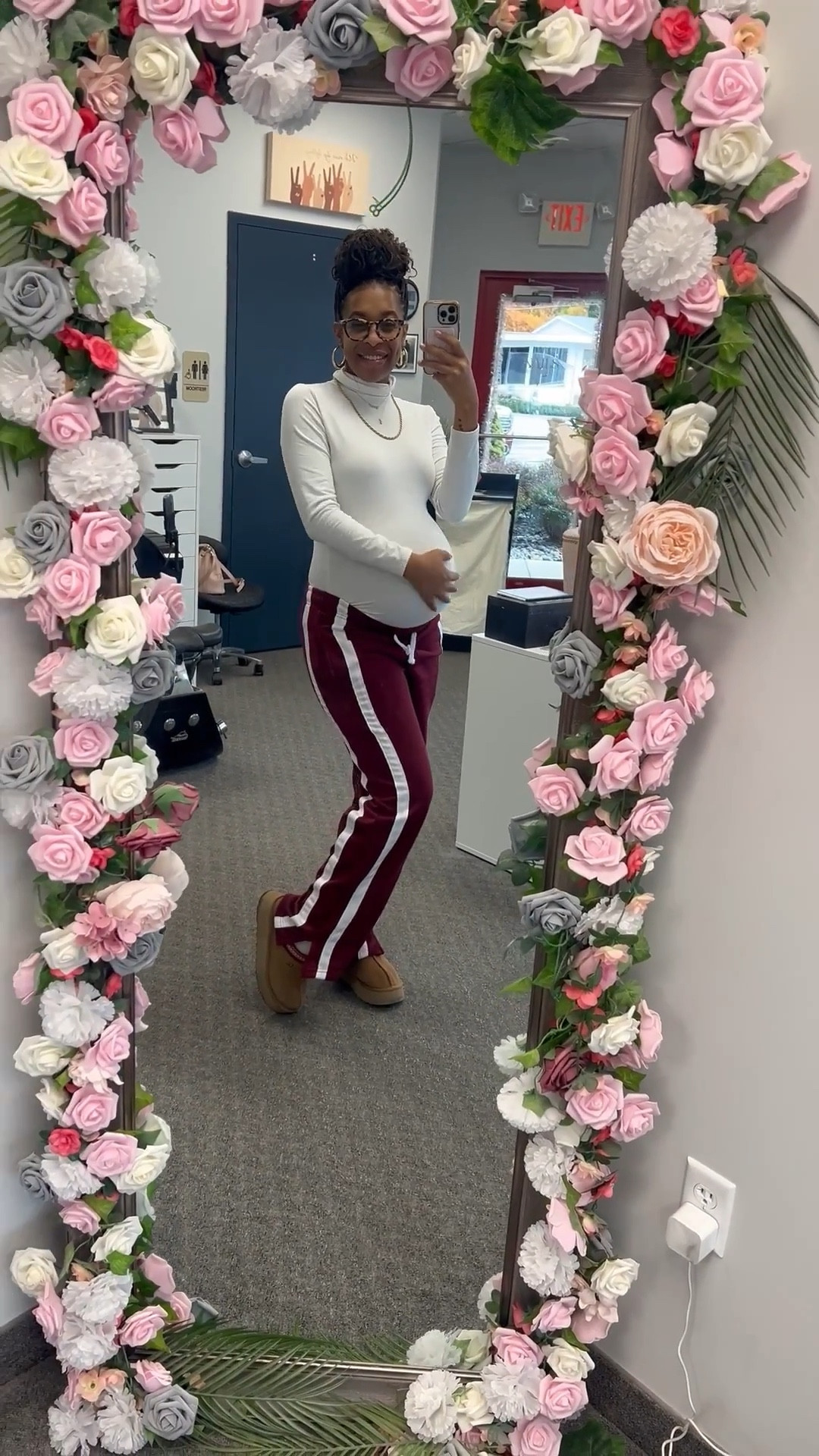 Nail tech outfit of the day💅🏽 comfy is always the goal especially in this last week of work while pregnant at 9 months!

Got these pants for $5 at 5 below I’m in a large! Next time I’ll grab a XL just incase they shrinkk

#LTKWorkwear #LTKBeauty #LTKBump