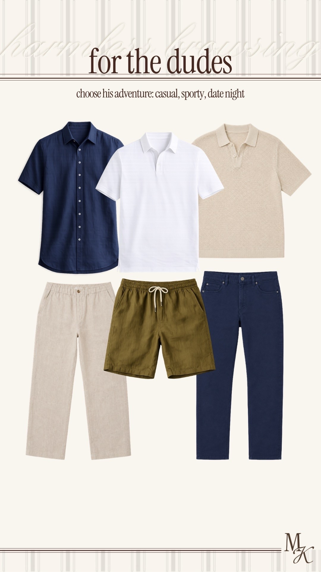 Sporty, causal or date night looks for him! 

Summer linen, men’s outfit, men pants, men polo, men shirts, shorts for mens

#LTKMens #LTKSeasonal #LTKOver40
