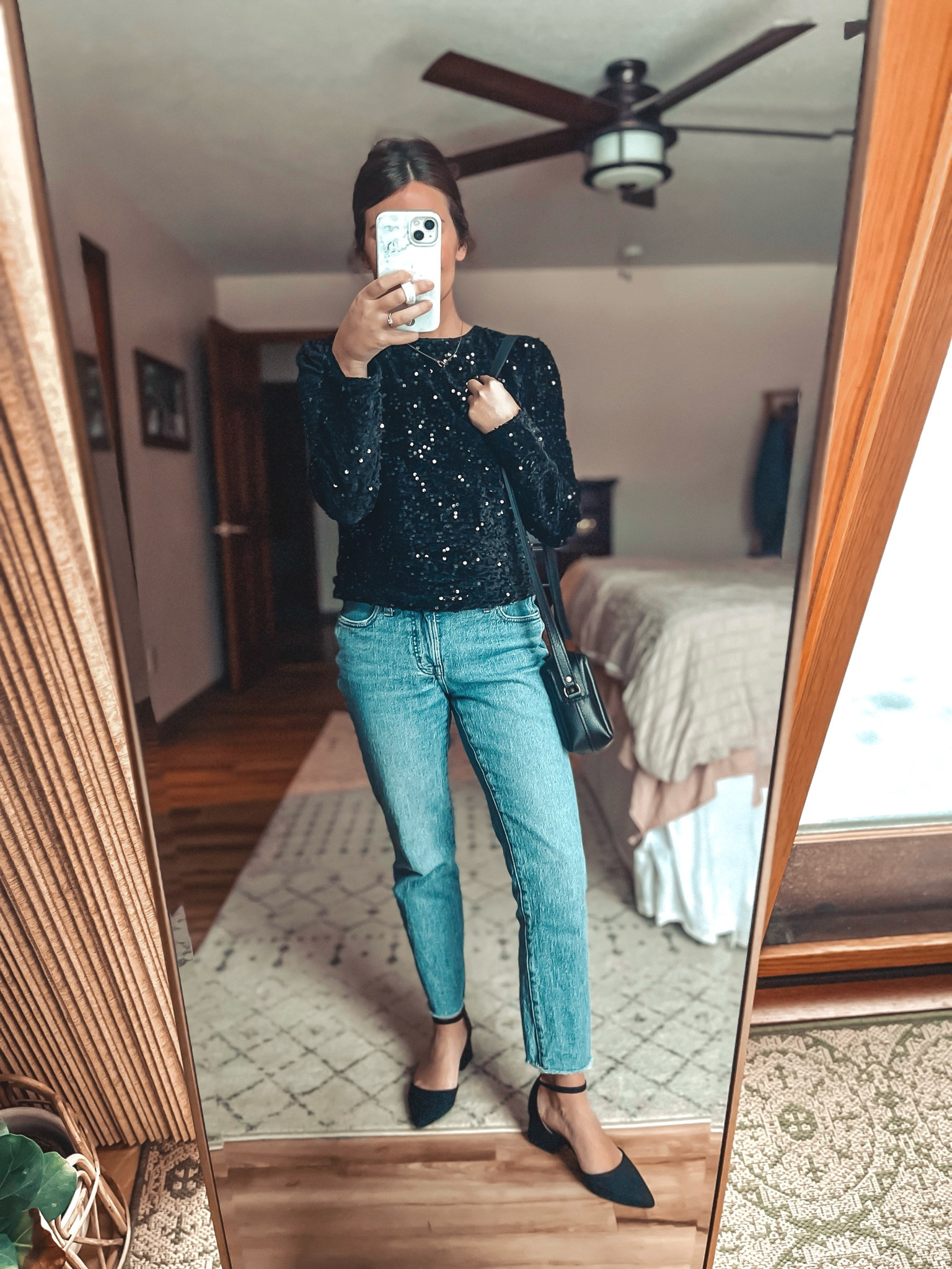 My top is from NY and Company and sold out. I linked a very similar one. 

My jeans are from madewell last year and sold out in this wash. I linked this year’s washes in the same style (perfect vintage straight jean) and some other similar styles. 



Holiday outfit, holiday style, sequin top, holiday fashion, holiday party outfit, holiday party style #LTKstyletip #LTKfindsunder100

#LTKSeasonal