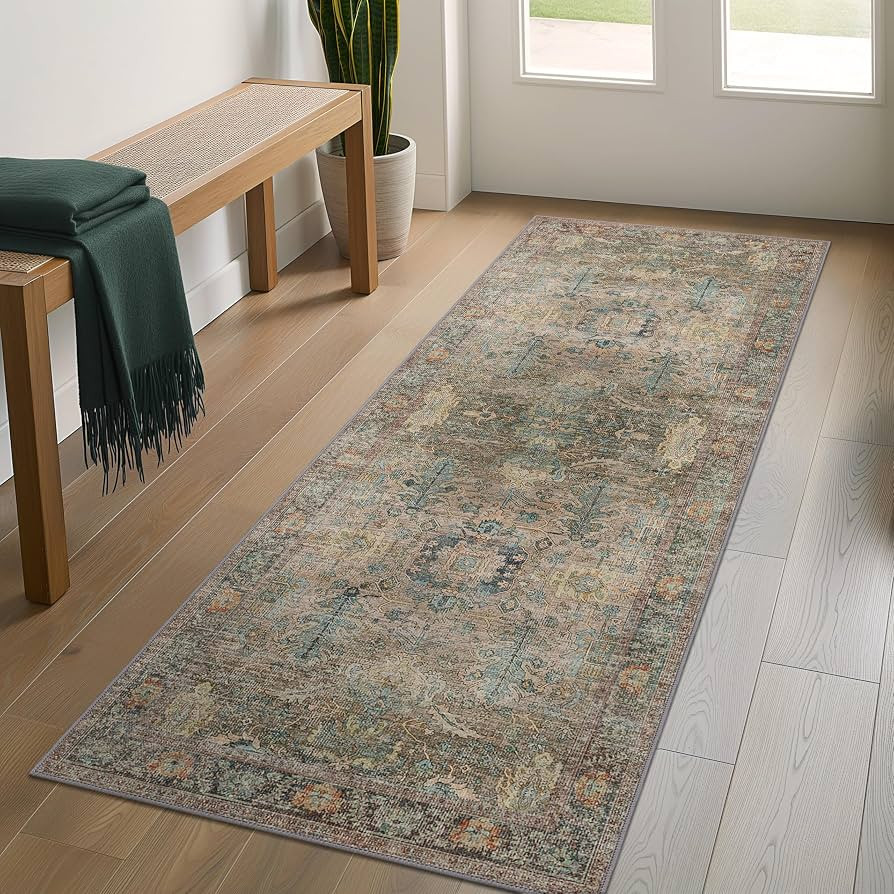 Bavni Bedroom Rug Runners for Hallways, Washable Runner Rug 2x5, Low Pile Non-Slip Indoor Throw C... | Amazon (CA)