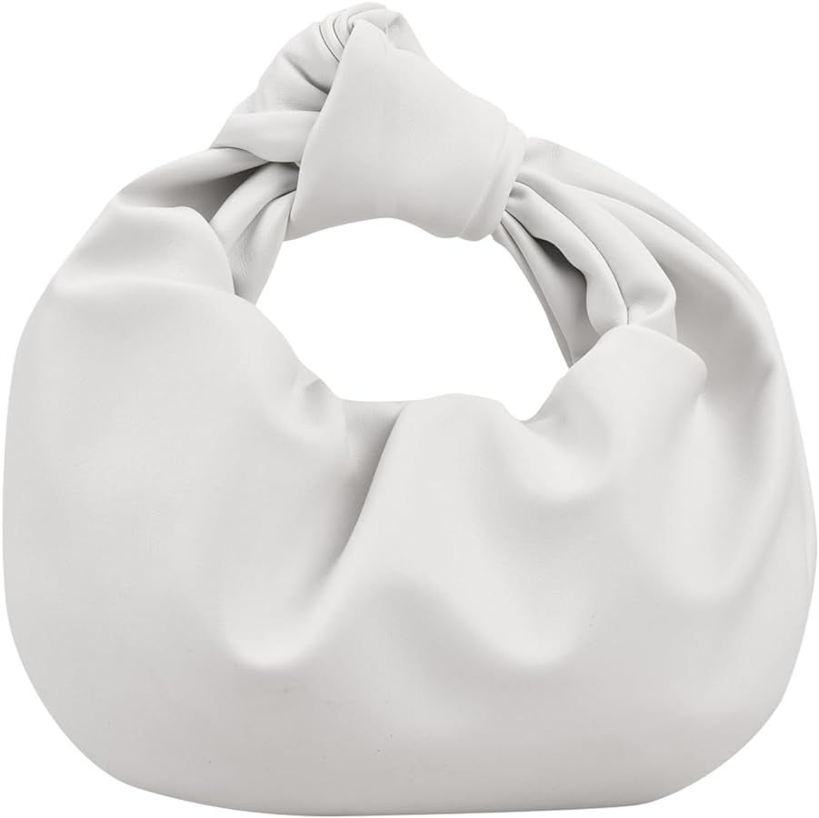 Women's Small Knotted Handbags Soft PU Leather Hobo Bag Shoulder Dumpling Bags Cloud Clutch Purse... | Amazon (US)