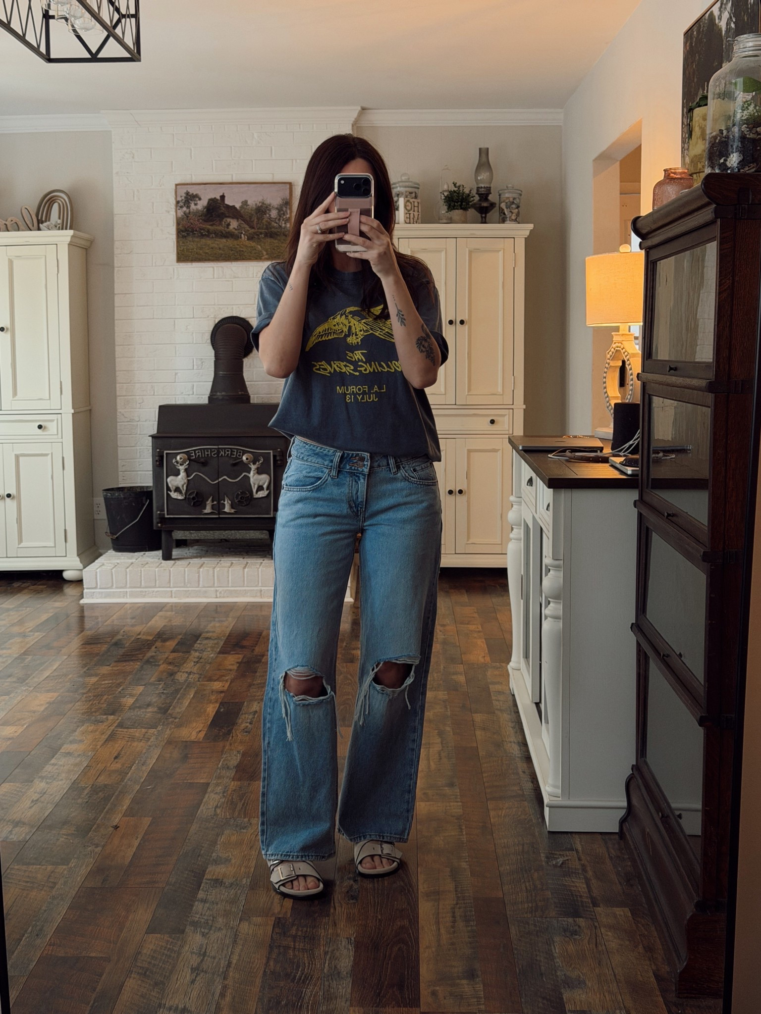 Wearing the 27” jeans 

#LTKootd #LTKSaleAlert