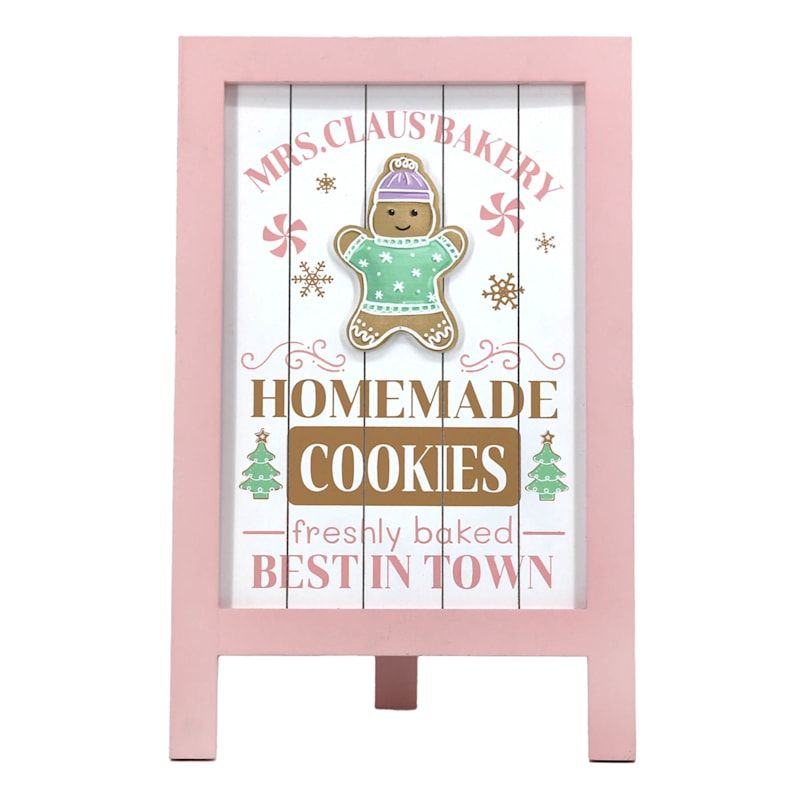 Mrs. Claus' Bakery Easel Sign, 15" | At Home