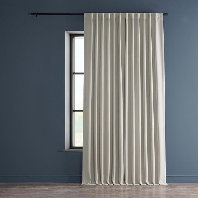 HPD Half Price Drapes Faux Linen Room Darkening Curtains - 120 Inches Long Extra Wide Luxury Line... | Amazon (US)