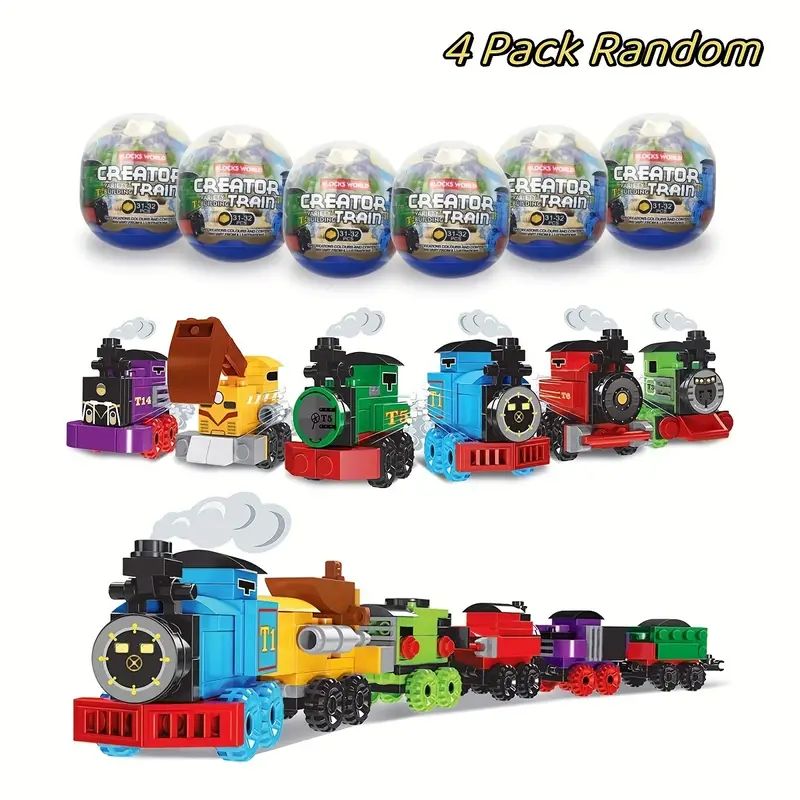 Random Easter Eggs Train Building Blocks Toys Inside Train - Temu | Temu Affiliate Program