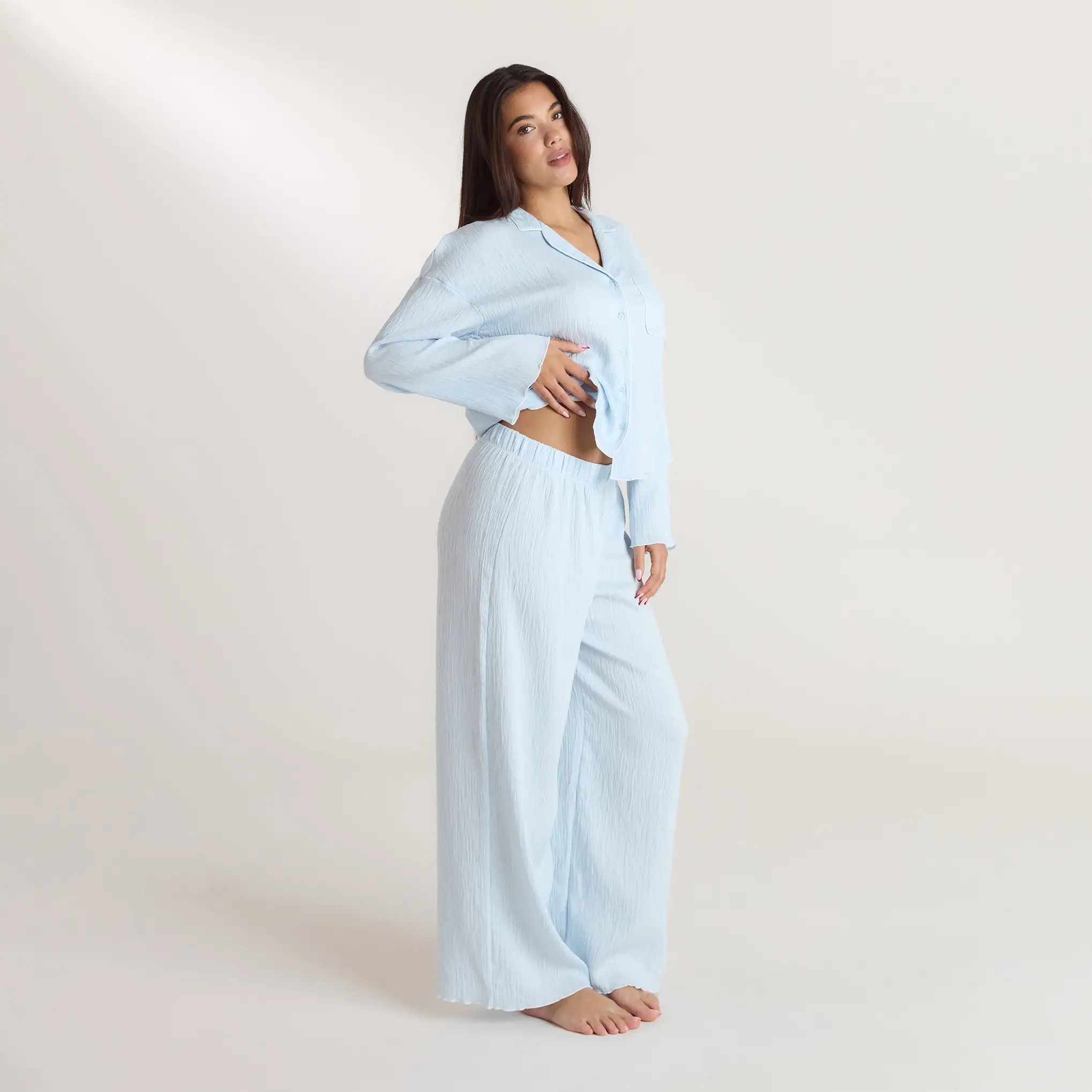 Crinkle Pajama Pants - Blue | Lounge (US)