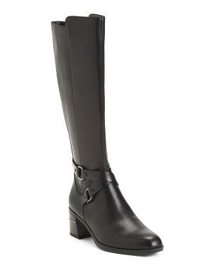 Leather Knee High Comfort Boots | TJ Maxx
