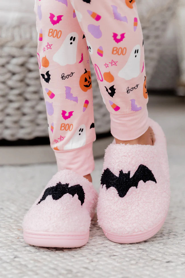 Kid's Bat Slippers | Pink Lily
