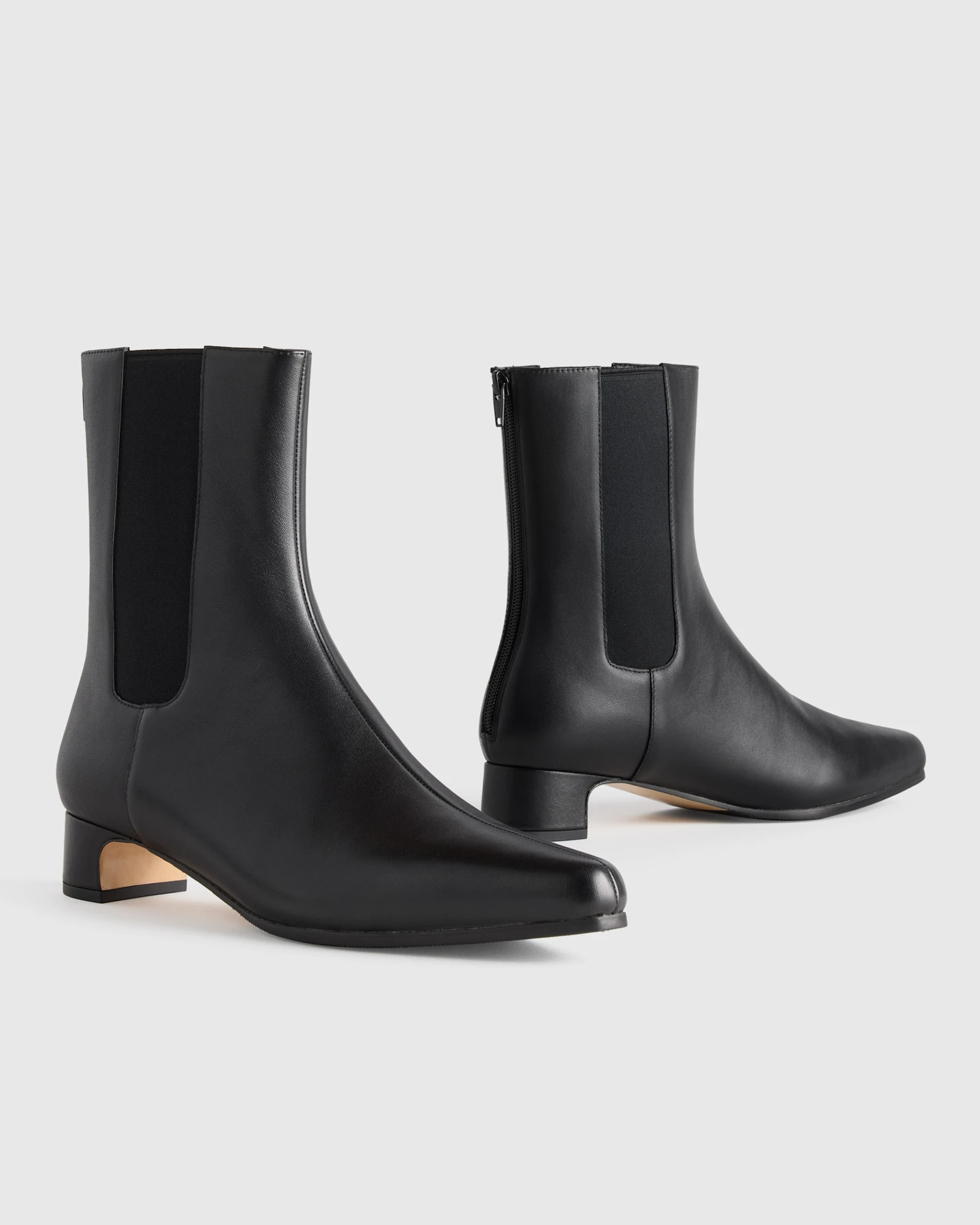 Italian Leather Kitten Heel Ankle Boot | Quince
