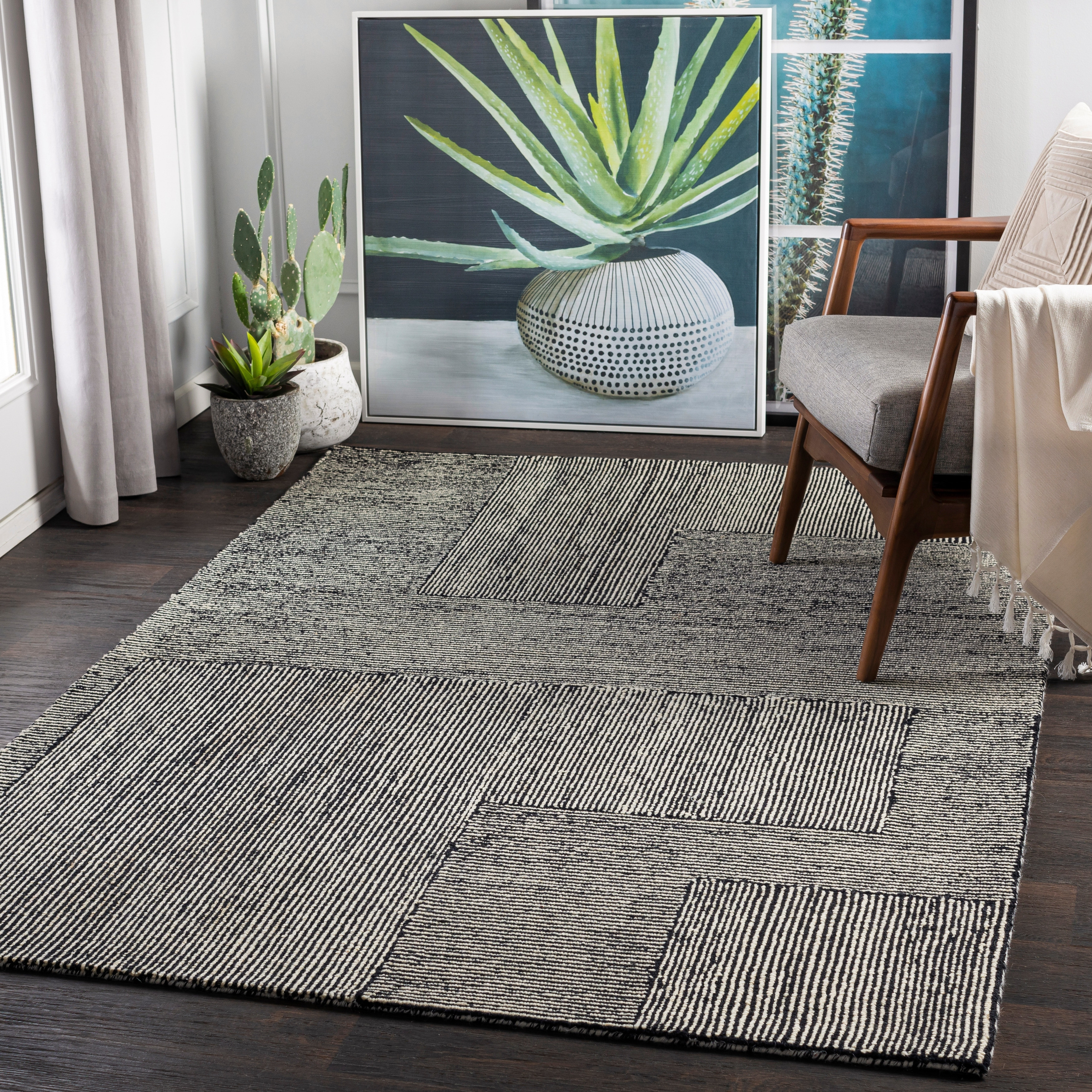 Livabliss Wazney Handmade Wool Farmhouse Area Rug - 8' 10" x 12' - Rectangle | Overstock