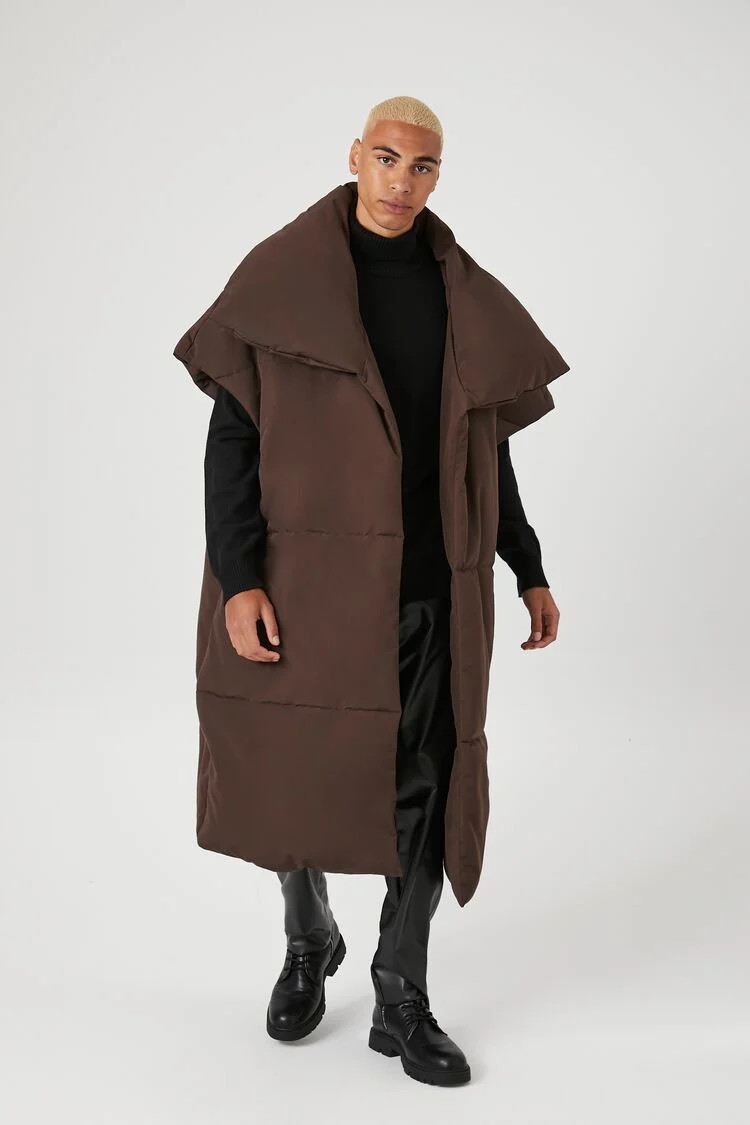 Oversized Longline Puffer Vest | Forever 21 | Forever 21 (US)