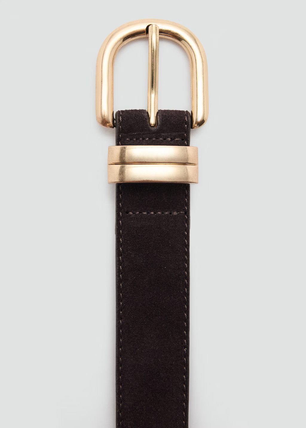 Suede leather belt chocolate - Woman - M - MANGO | Mango (US/MX/AU)