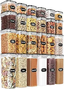 Airtight Food Storage Containers Set with Lids - 24 PCS, BPA Free Kitchen and Pantry Organization... | Amazon (US)