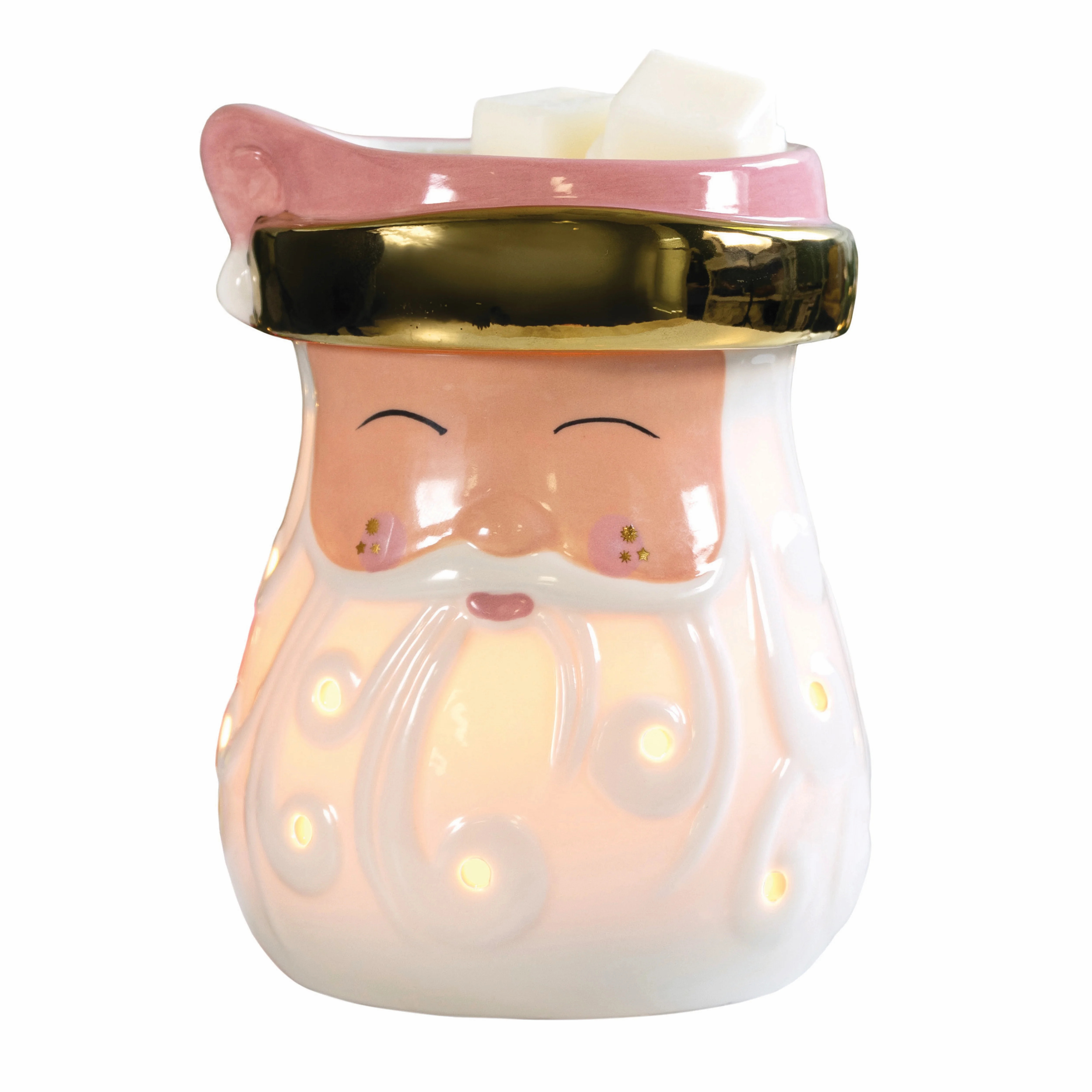 Packed Party Holiday Happy Santa Pink Wax Warmer | Walmart (US)