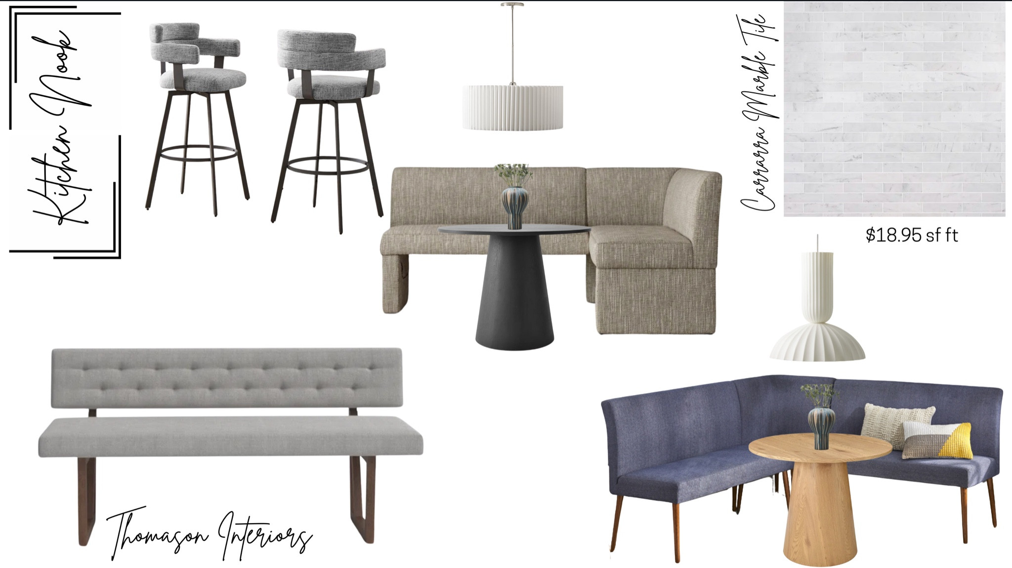 Check out breakfast nook seating options! Benches and L shaped seating. 

#LTKFamily #LTKStyleTip #LTKHome