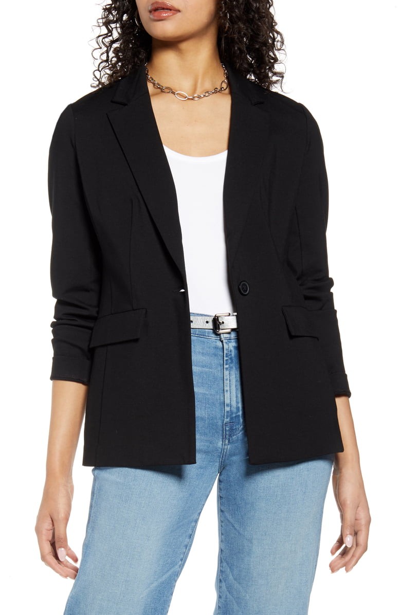 One-Button Ponte Jacket | Nordstrom