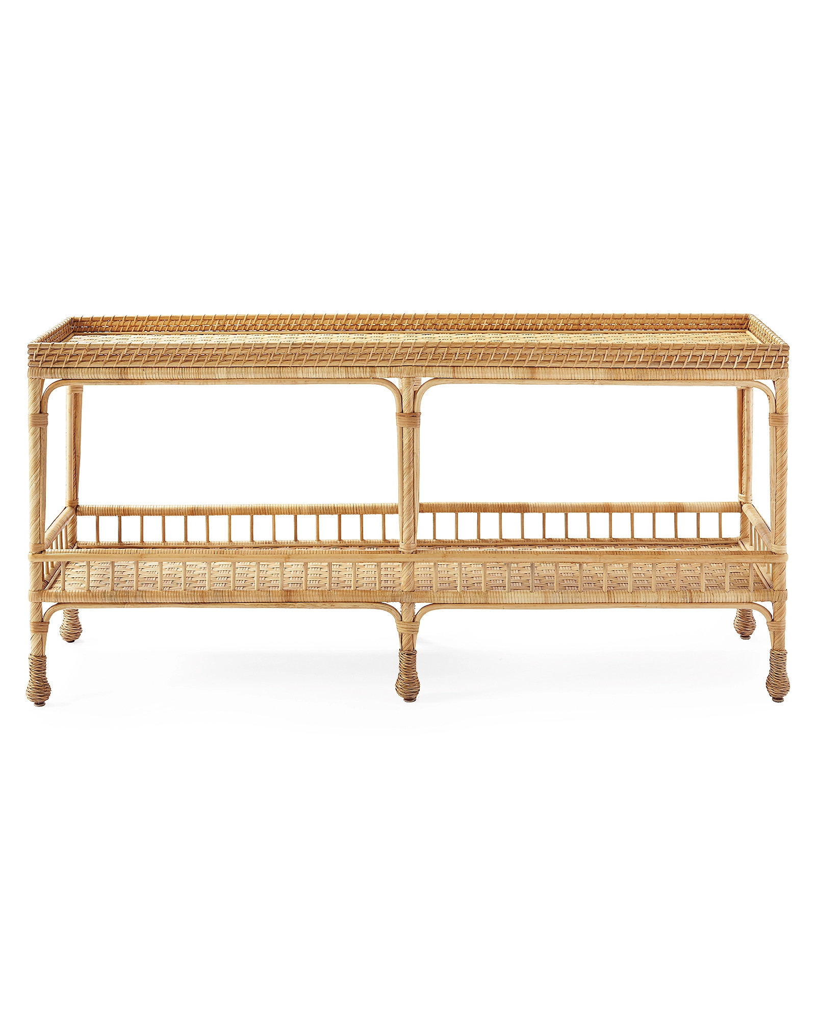 South Seas Rattan Console | Serena and Lily