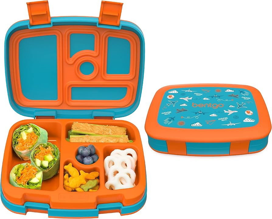 Bentgo® Kids Prints Leak-Proof, 5-Compartment Bento-Style Kids Lunch Box - Ideal Portion Sizes f... | Amazon (US)