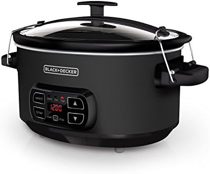 BLACK+DECKER 7-Quart Digital Slow Cooker with Chalkboard Surface, Slate, SCD4007 | Amazon (US)