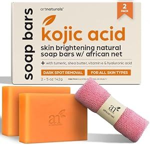 Kojic Acid Soap + African Net Sponge (2 pack X 142g Turmeric bars) Dark spot remover, Hyperpigmen... | Amazon (US)