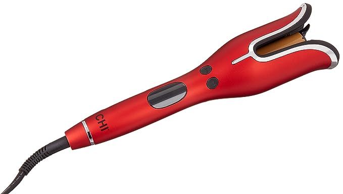 CHI Spin N Curl Ceramic Rotating Curler, Ruby Red. Ideal for Shoulder-Length Hair between 6-16”... | Amazon (US)
