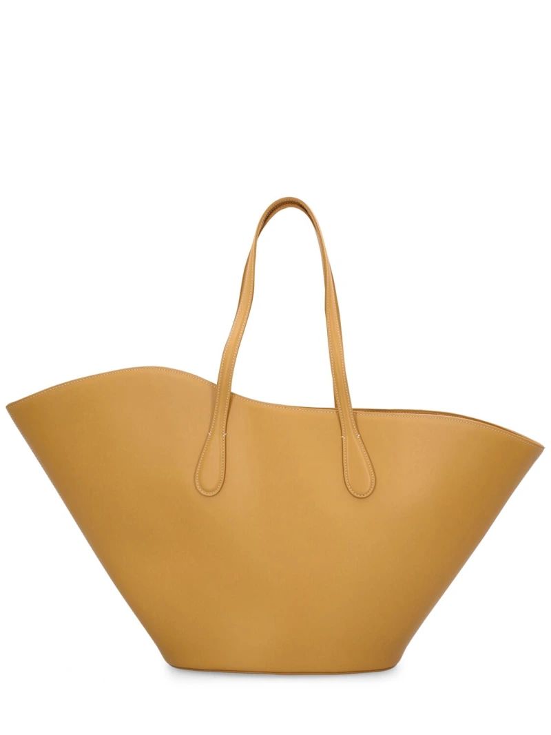 Large Open Tulip leather tote bag | Luisaviaroma