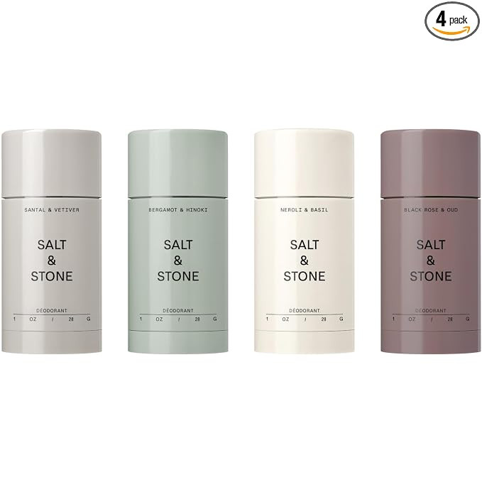 Salt & Stone Aluminum-Free Deodorant Women & Men Travel Size Set 2.6 oz (4) | Extra Strength 48 H... | Amazon (US)