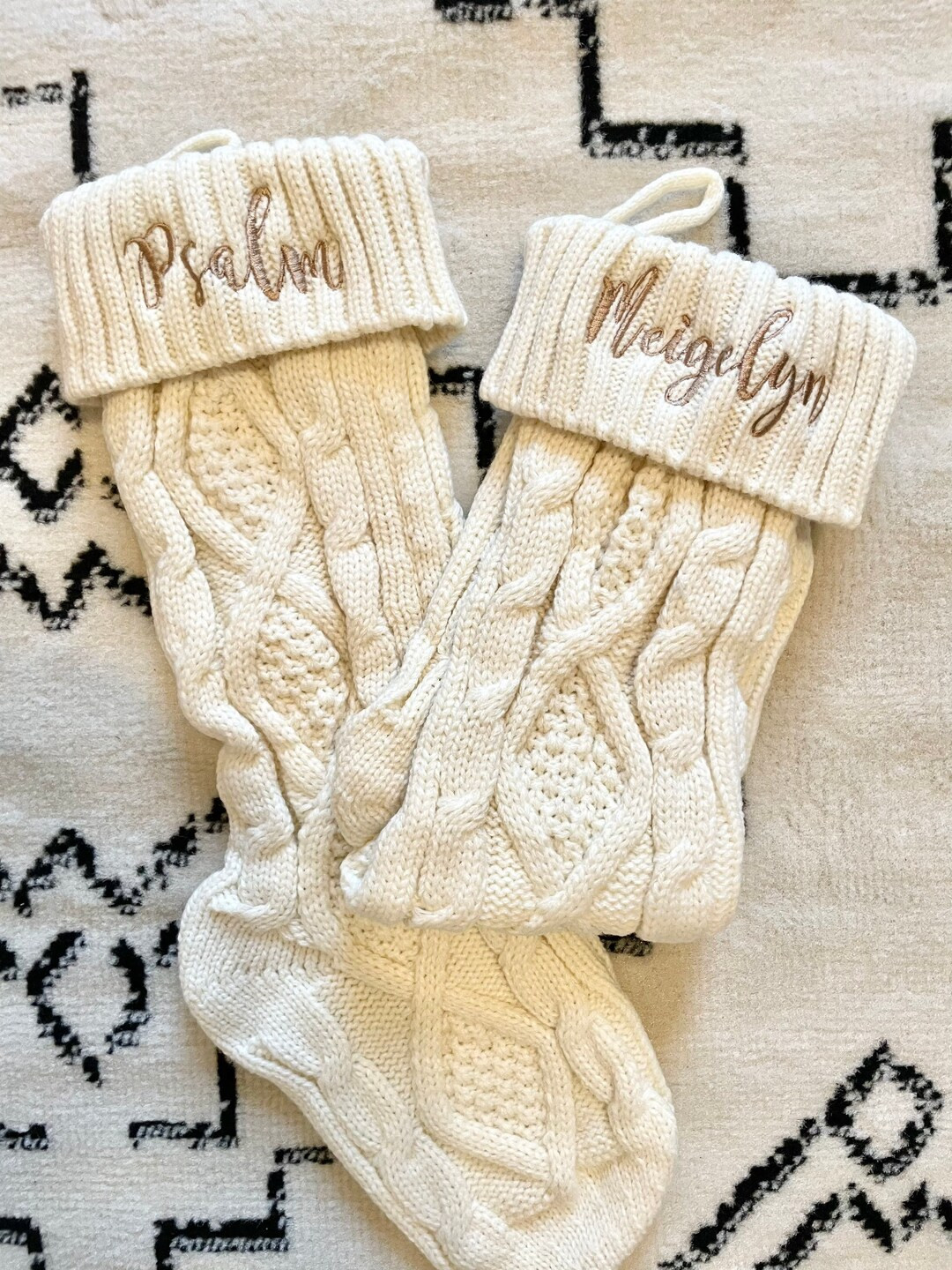 Holiday Embroidered Stocking | Monogramed Stocking | Knitted Stocking | Custom Stocking | Firepla... | Etsy (US)