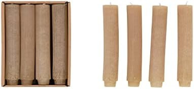 Creative Co-Op Unscented Pleated Taper Candles in Box, Set of 12 | Amazon (US)